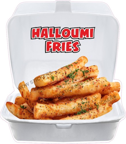 Halloumi fries take out - fries, box