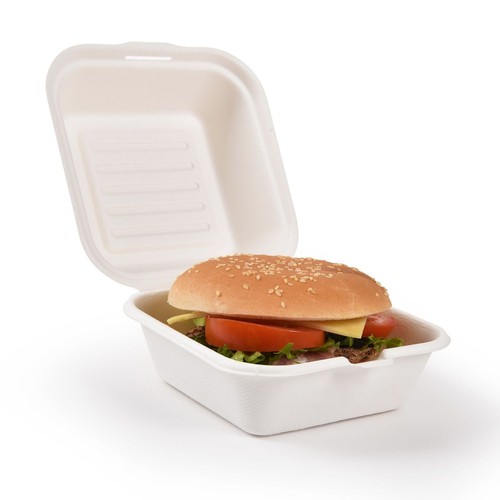 Bagasse burger boxes clamshell - bagasse,