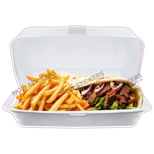 Doner kebab and chips - kebab,