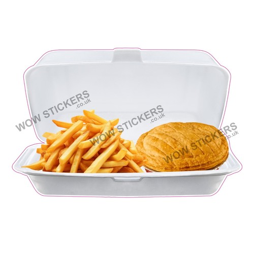 Pie and chips takeaway - pie,