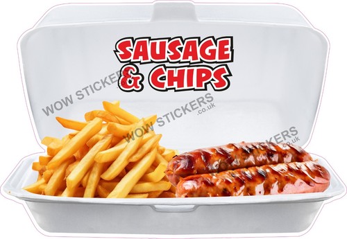 Sausage and chips takeaway - chips,