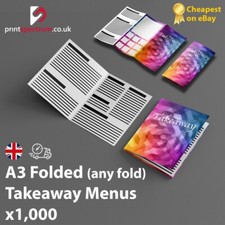Takeaway Menus, A3 Folded