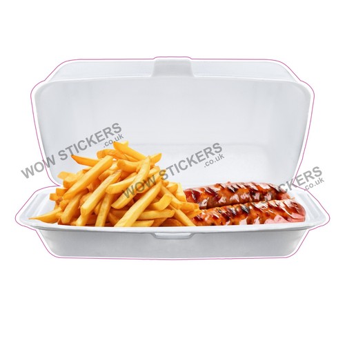 Sausage and chips takeaway - and, in