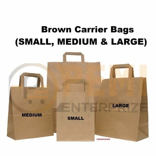 Brown paper food carrier bags - food,