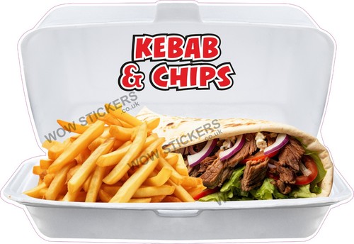 Kebab and chips takeaway - kebab, in