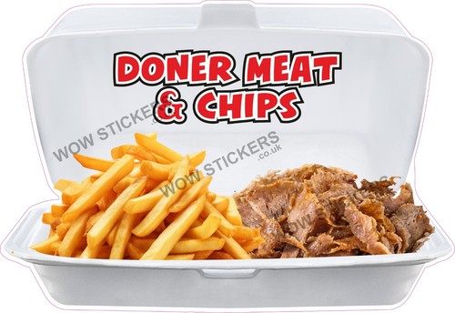 Doner kebab meat and chips - and, in