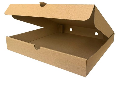 Cardboard pizza box kraft - cardboard,