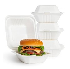 Bagasse Burger Boxes 6"