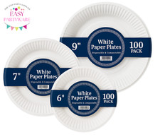 Disposable White Paper Plates